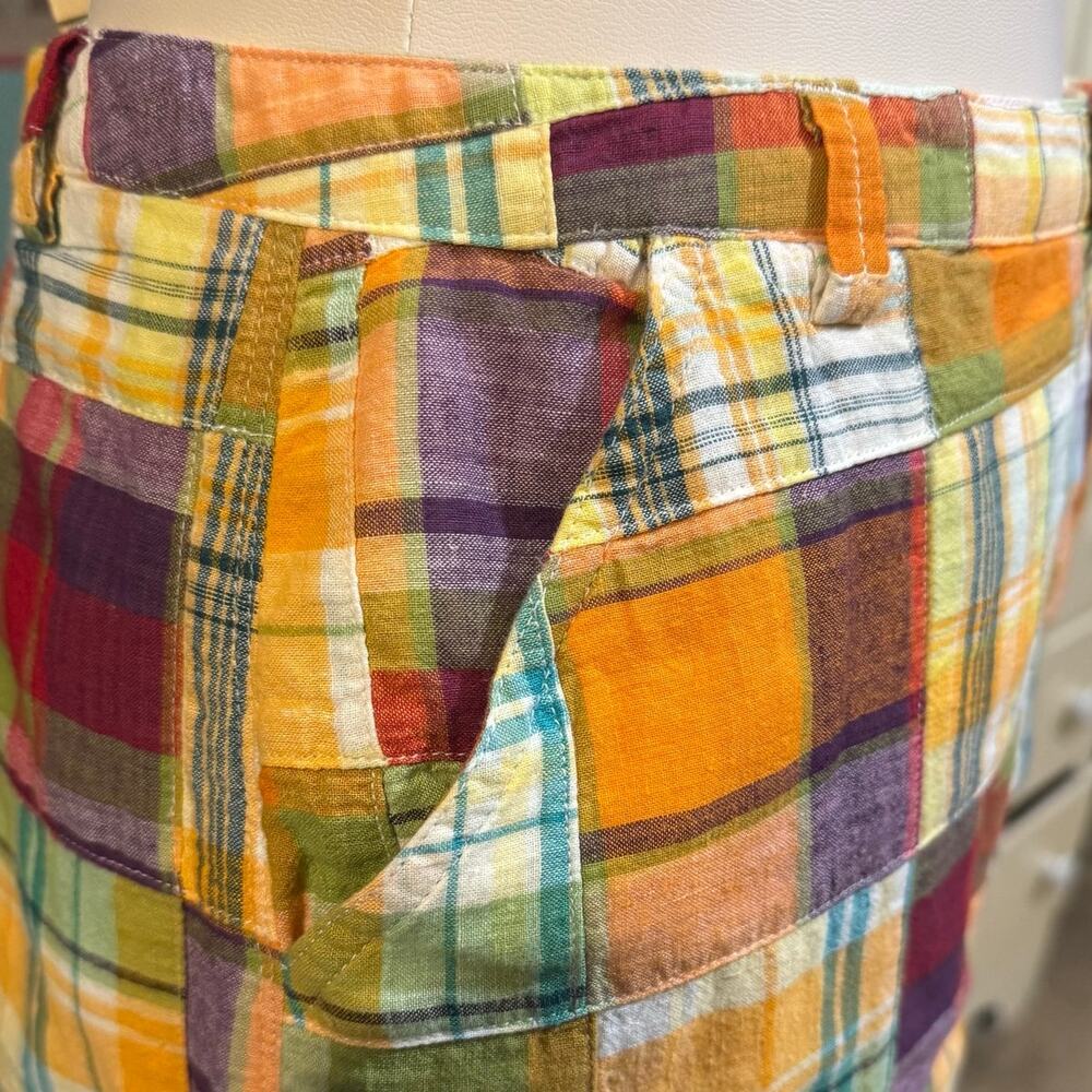 Pendleton Madras Plaid Orange Patchwork Straight … - image 7